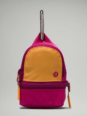 Lululemon City Adventurer Backpack Nano in the Mango Dream/Raspberry Coulis